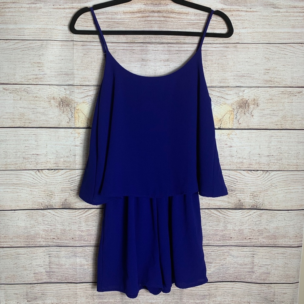 Everly Royal Blue Romper Shorts